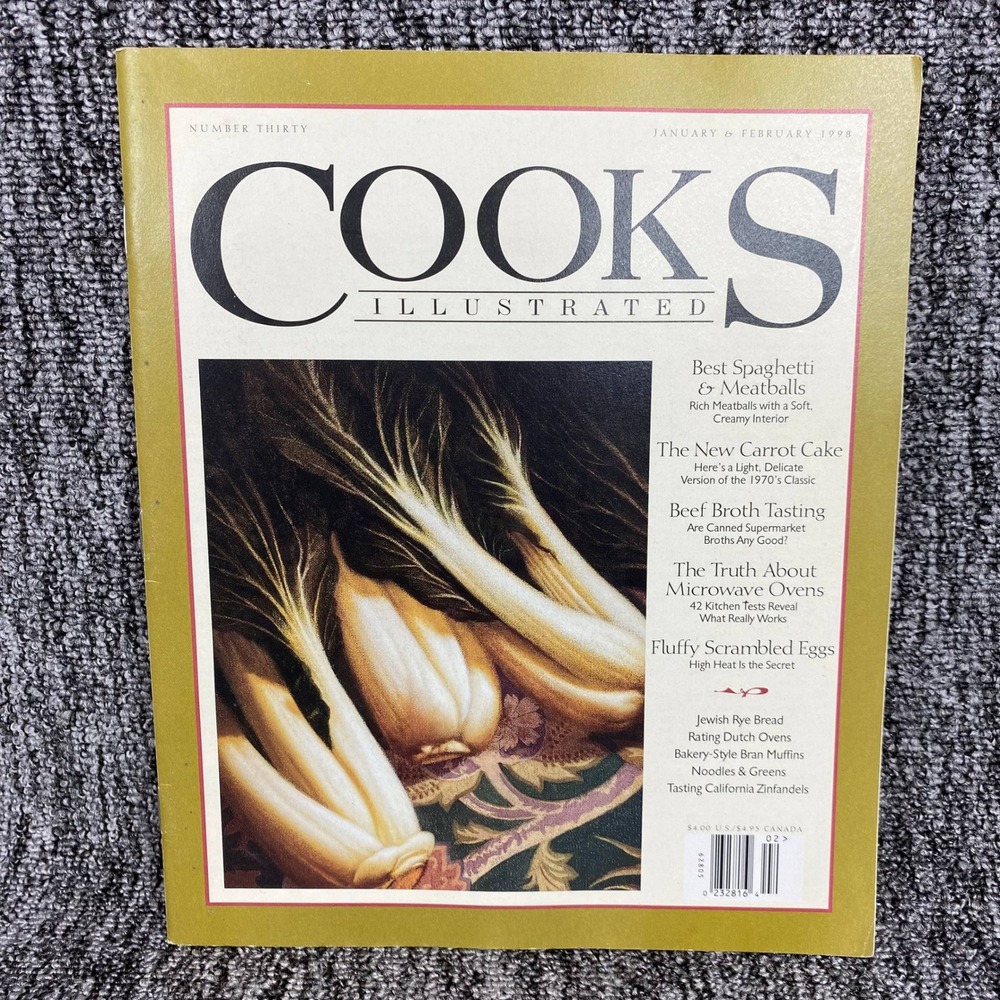 Vintage Cooks Illustrated Magazine January February 1998 Number 30 Recipes